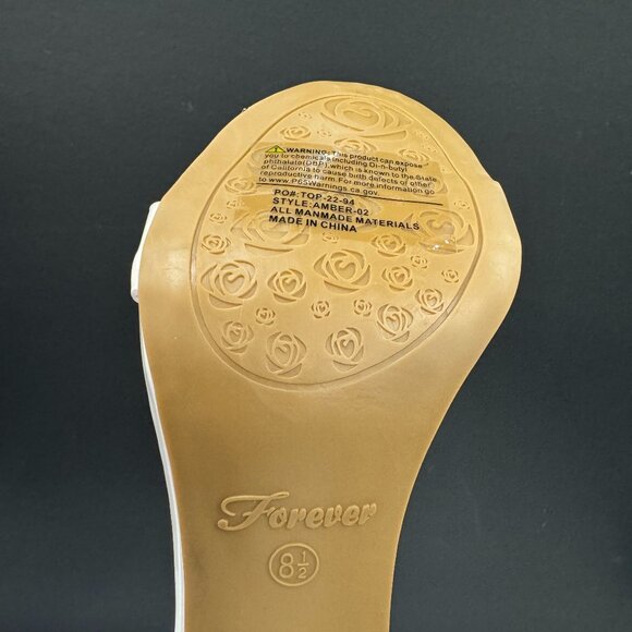 Forever White Block Heels Size 8.5 NIB - Picture 11 of 12